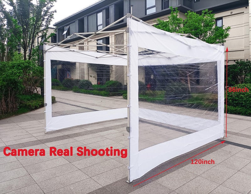 SCOCANOPY Clear Window Sidewall for 10x10 Canopy Frame, 3 Pack Sunwalls Only,(Gray) - Image 2